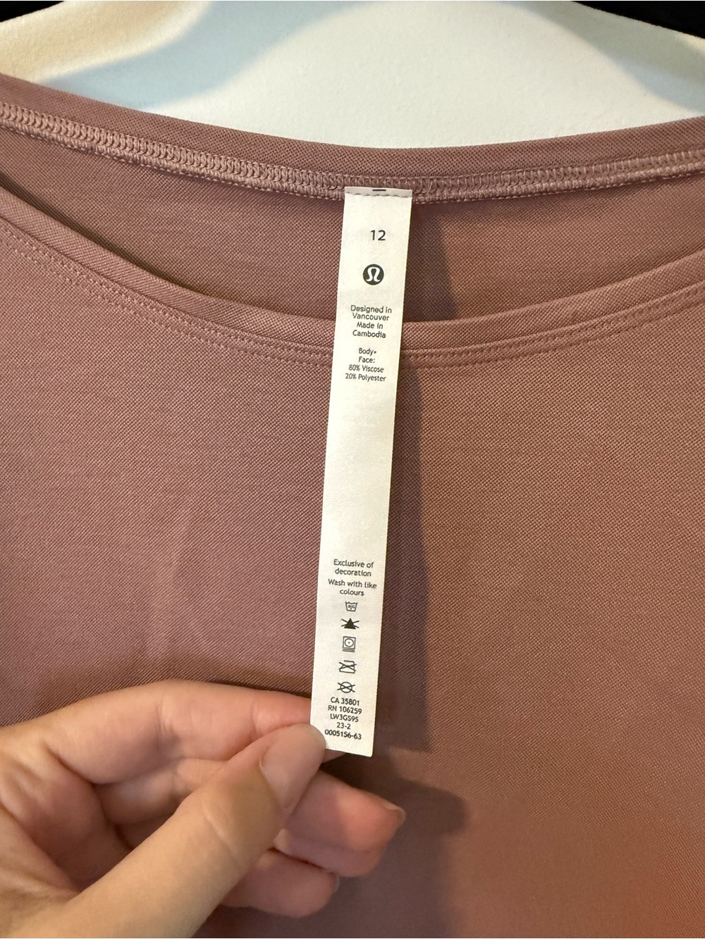π€ Lululemon Oversized Tee β Dusty Rose β Size 12 π€ - Picture 2 of 3